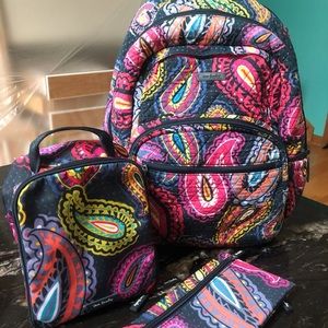 Vera Bradley backpack and lunch set
